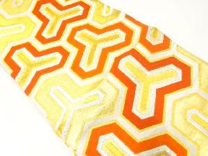 アンティーク 毘沙門亀甲模様織出し袋帯(着用可)